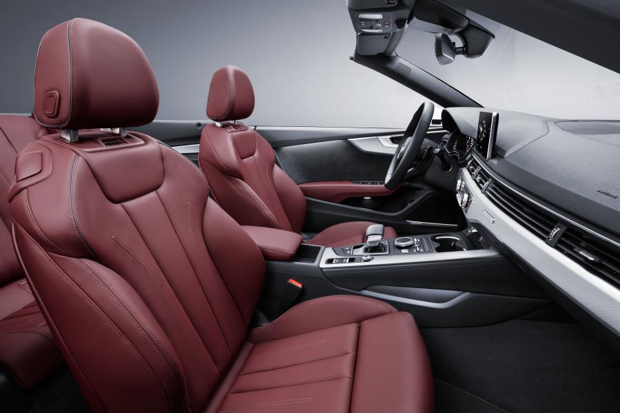Интерьер Audi A5 Cabriolet 2.0 TDI Quattro S-Line 2017 года  (WW) (фото 14 из 76)
